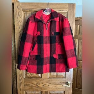 Vintage Soo Wool Buffalo Plaid Field Jacket with game pocket - 42